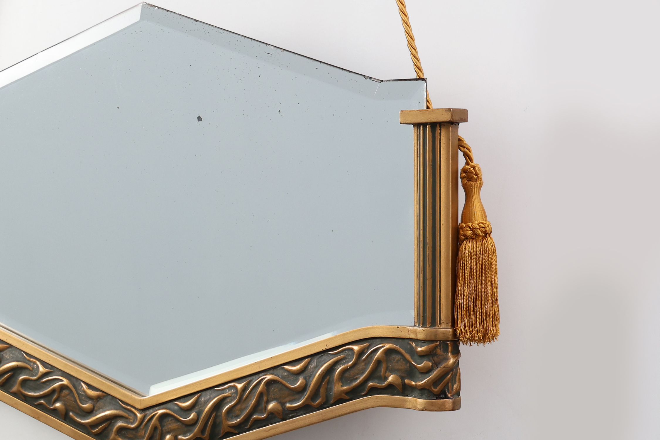 Art Deco Mirror in gilt wood, Belgium ca. 1920thumbnail